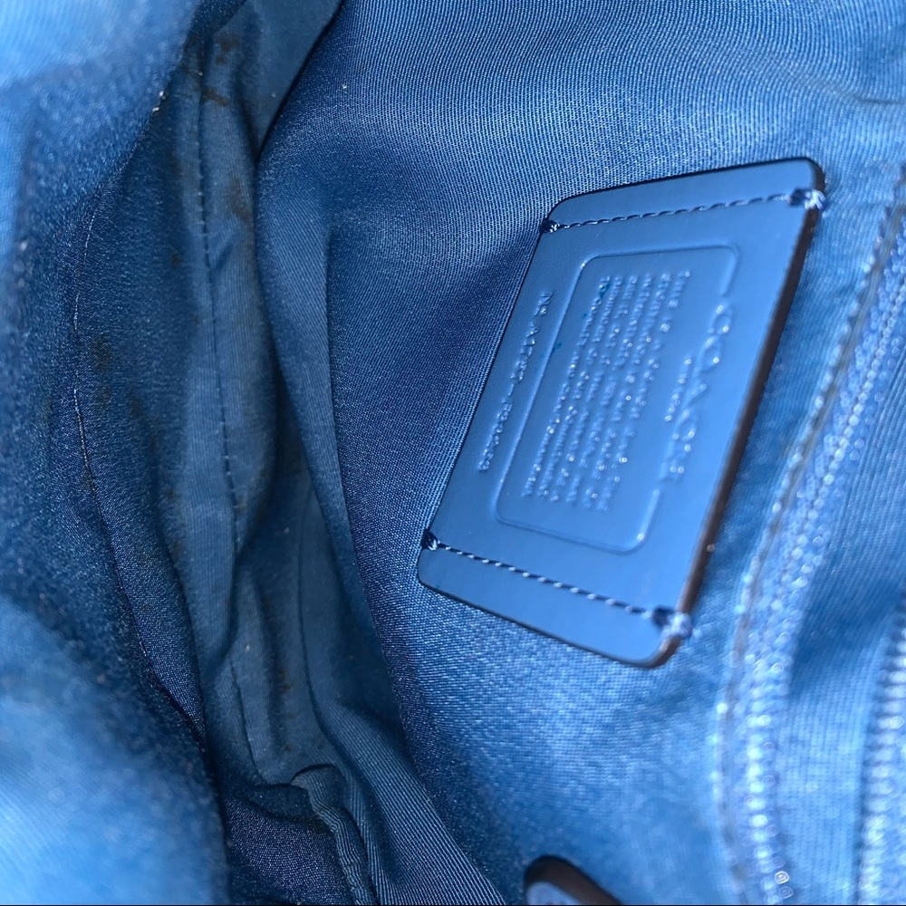 Authentic Coach Blue Pebbled Leather Mini Charlie Backpack - Picture 4 of 12